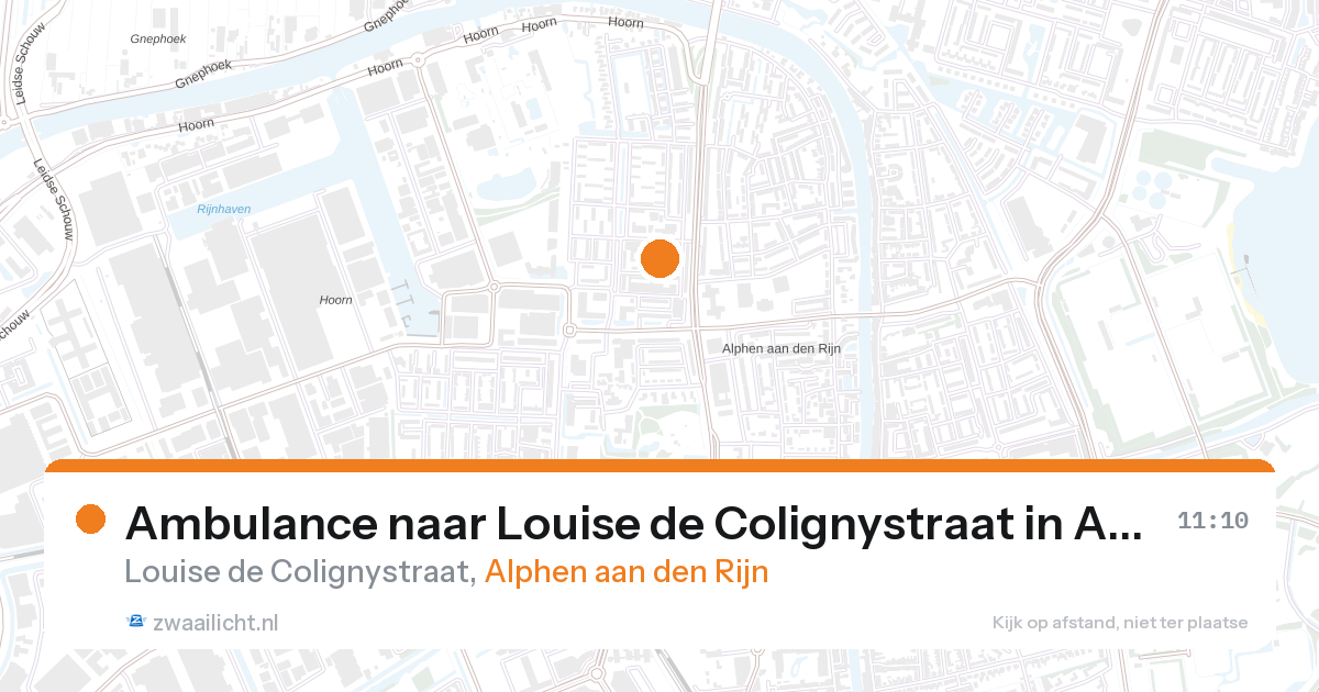 Ambulance naar Louise de Colignystraat in Alphen aan den Rijn — 13 mrt 2026