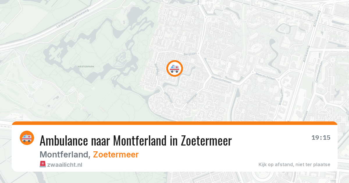 Ambulance naar Montferland in Zoetermeer — 14 jul 2026