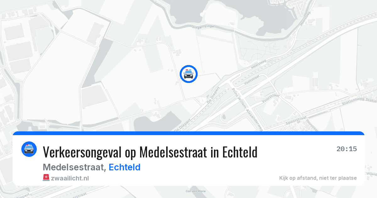 Verkeersongeval op Medelsestraat in Echteld — 31 jul 2026