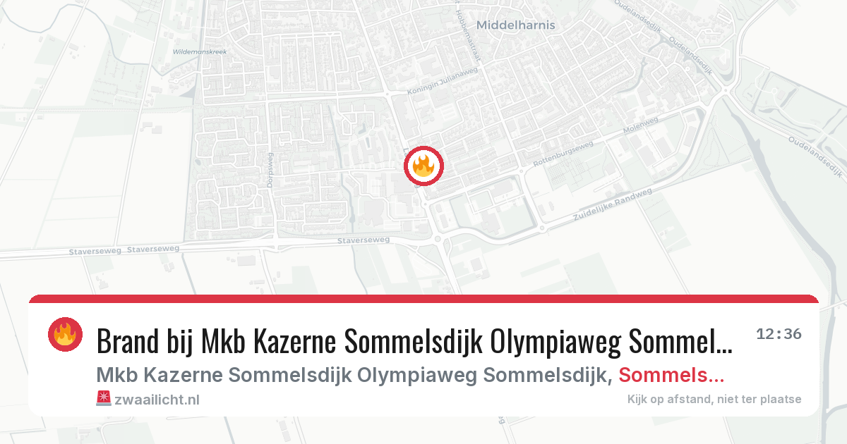 Brand bij Mkb Kazerne Sommelsdijk Olympiaweg Sommelsdijk in Sommelsdijk — 27 mei 2026