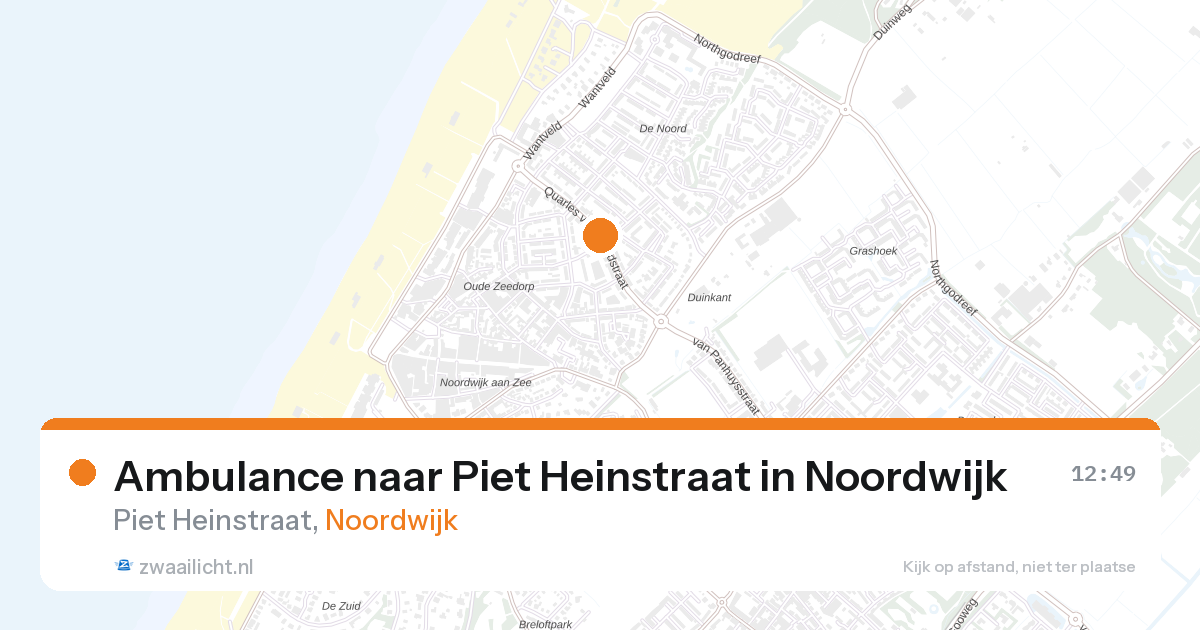 Ambulance naar Piet Heinstraat in Noordwijk — 24 jul 2026