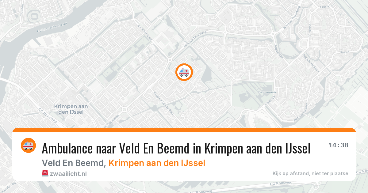 Ambulance naar Veld En Beemd in Krimpen aan den IJssel — 10 mei 2026