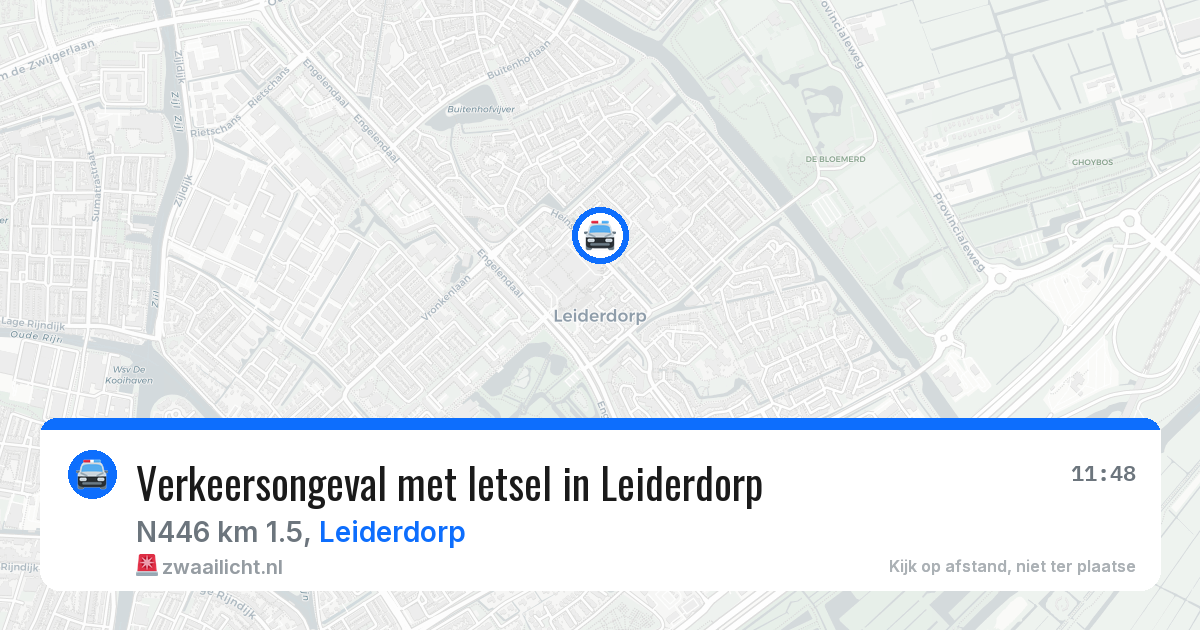 Verkeersongeval met letsel in Leiderdorp — 24 jun 2026