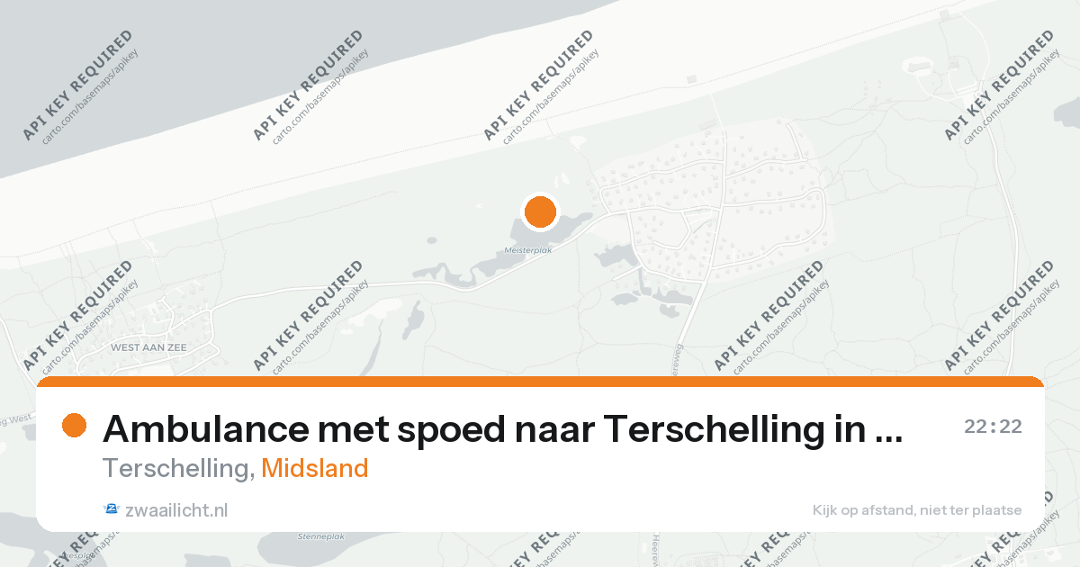 Ambulance met spoed naar Terschelling in Midsland — 21 aug 2026