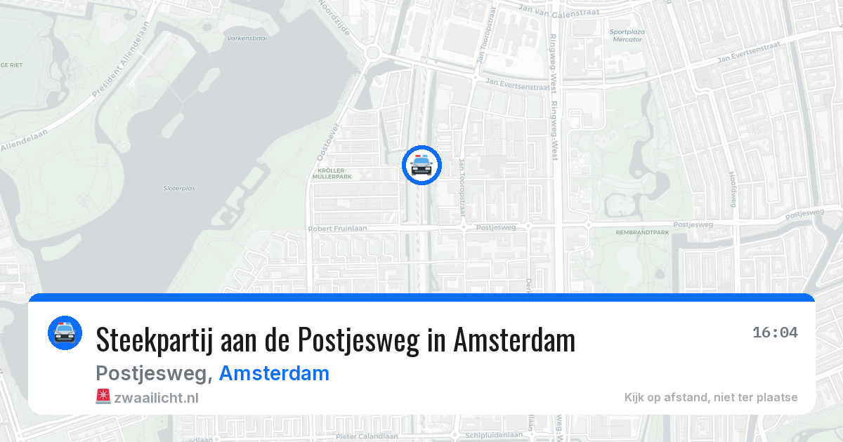 Steekpartij aan de Postjesweg in Amsterdam — 25 apr 2026