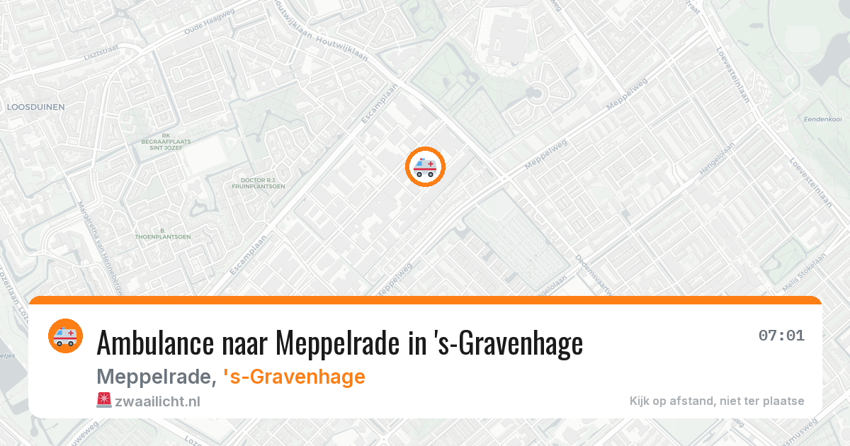Ambulance naar Meppelrade in 's-Gravenhage — 8 aug 2026