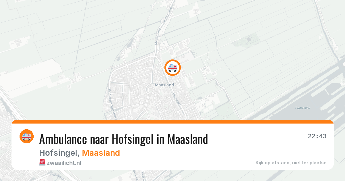 Ambulance naar Hofsingel in Maasland — 20 mei 2026