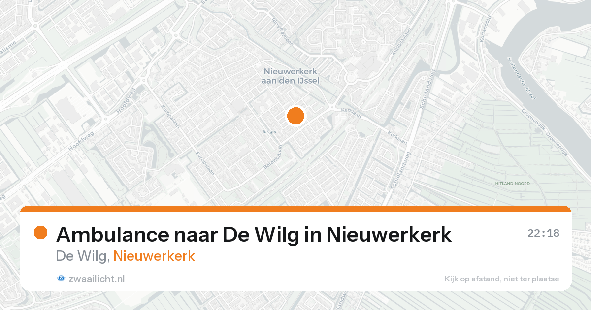 Ambulance naar De Wilg in Nieuwerkerk — 21 aug 2026