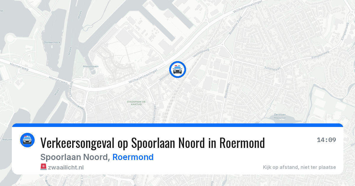 Verkeersongeval op Spoorlaan Noord in Roermond — 18 apr 2026
