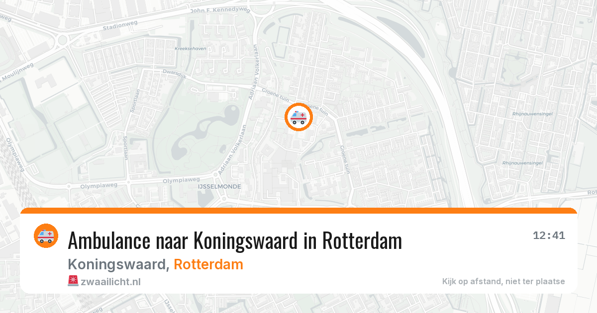Ambulance naar Koningswaard in Rotterdam — 17 mrt 2026