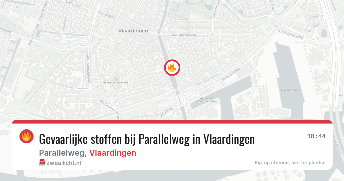 Gevaarlijke stoffen bij Parallelweg in Vlaardingen — 22 apr 2026