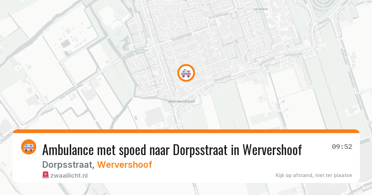 Ambulance met spoed naar Dorpsstraat in Wervershoof — 30 jul 2026