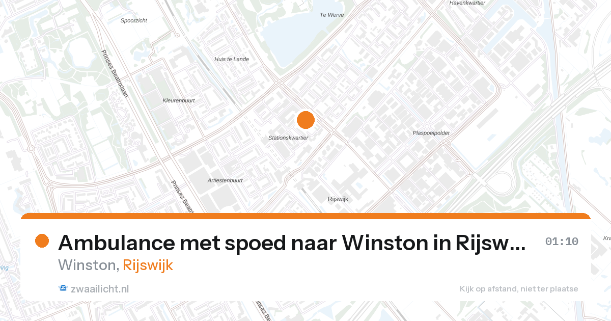 Ambulance met spoed naar Winston in Rijswijk — 27 aug 2026