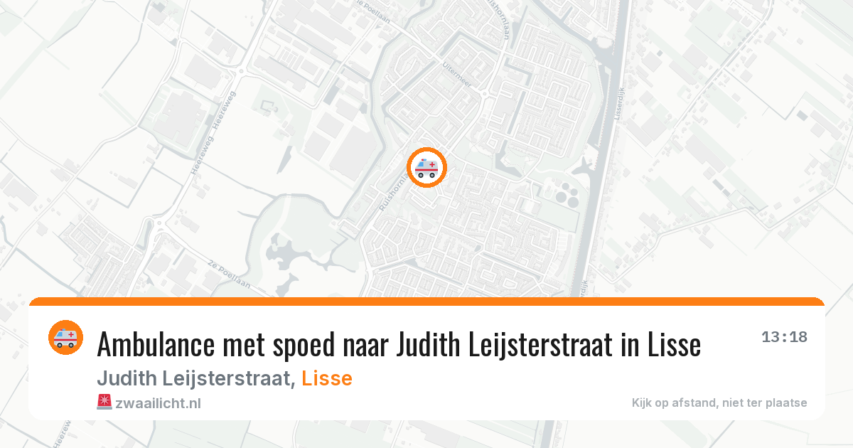 Ambulance met spoed naar Judith Leijsterstraat in Lisse — 29 jan 2026