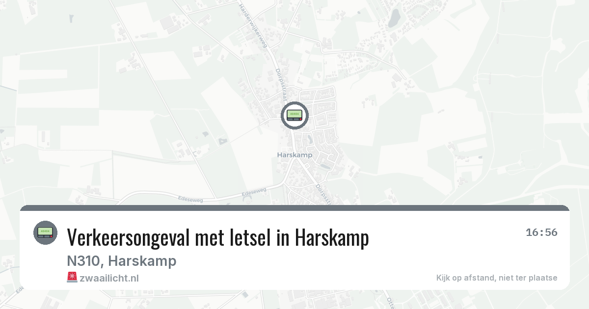 Verkeersongeval met letsel in Harskamp — 21 apr 2026