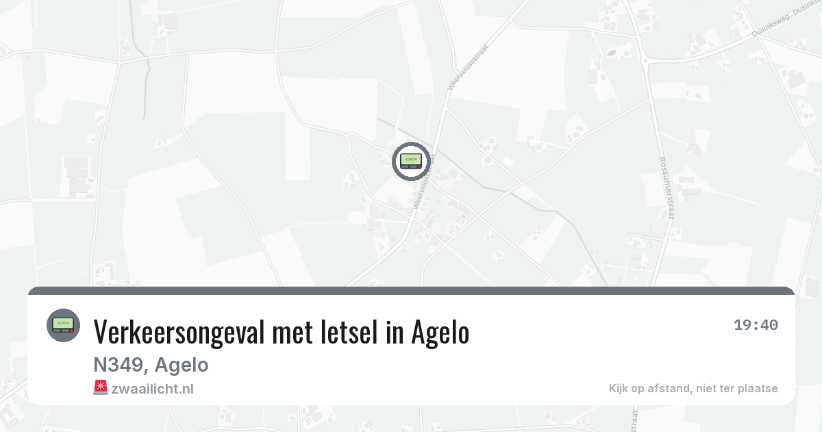 Verkeersongeval met letsel in Agelo — 5 jul 2026