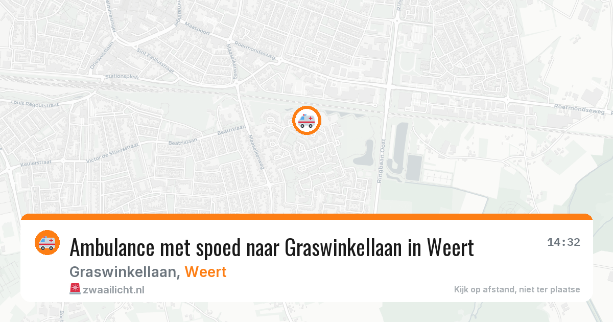 Ambulance met spoed naar Graswinkellaan in Weert — 11 jul 2026