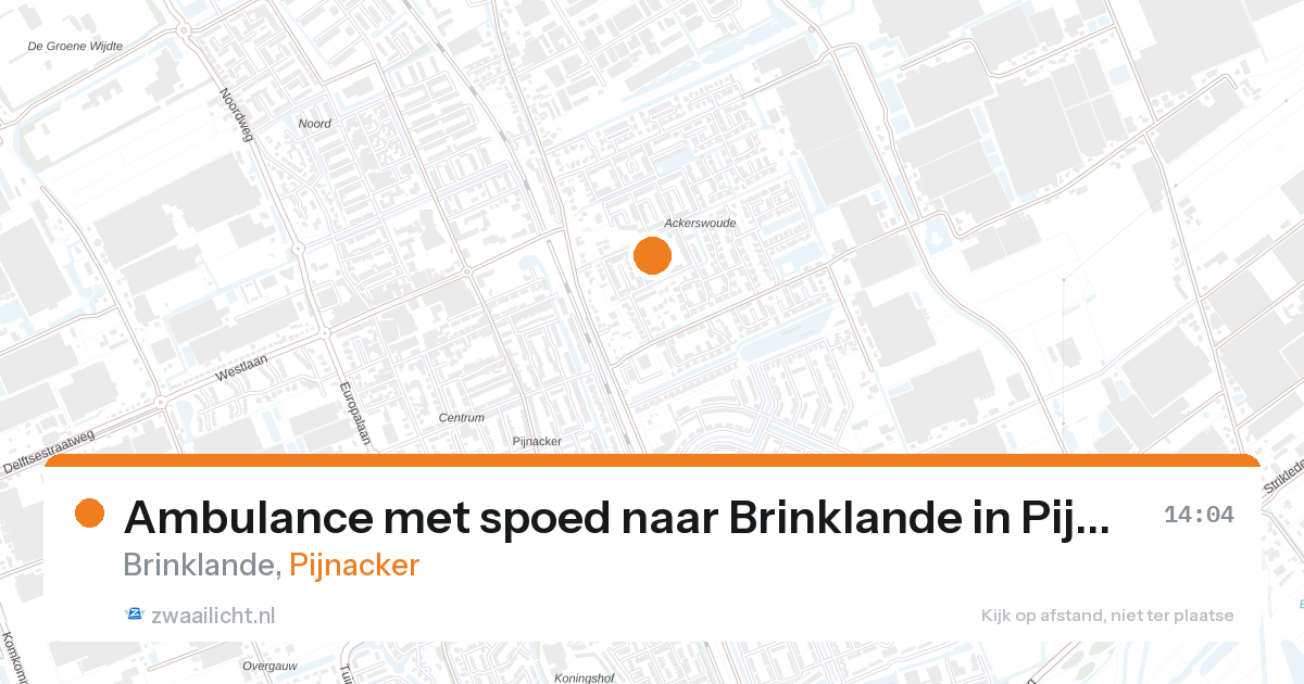 Ambulance met spoed naar Brinklande in Pijnacker — 13 mei 2026