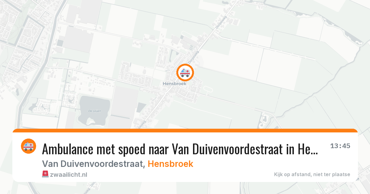 Ambulance met spoed naar Van Duivenvoordestraat in Hensbroek — 25 jan 2026