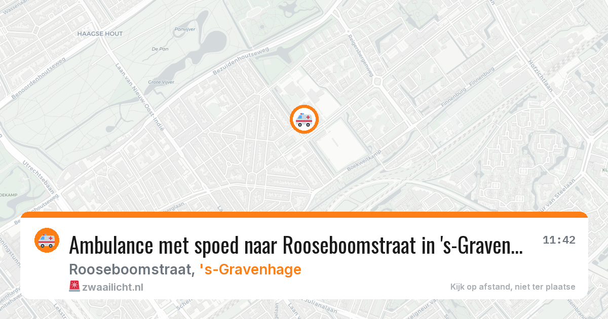 Ambulance met spoed naar Rooseboomstraat in 's-Gravenhage — 10 jul 2026