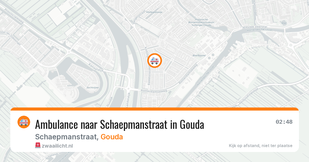 Ambulance naar Schaepmanstraat in Gouda — 19 jun 2026