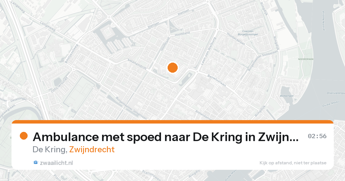 Ambulance met spoed naar De Kring in Zwijndrecht — 24 aug 2026