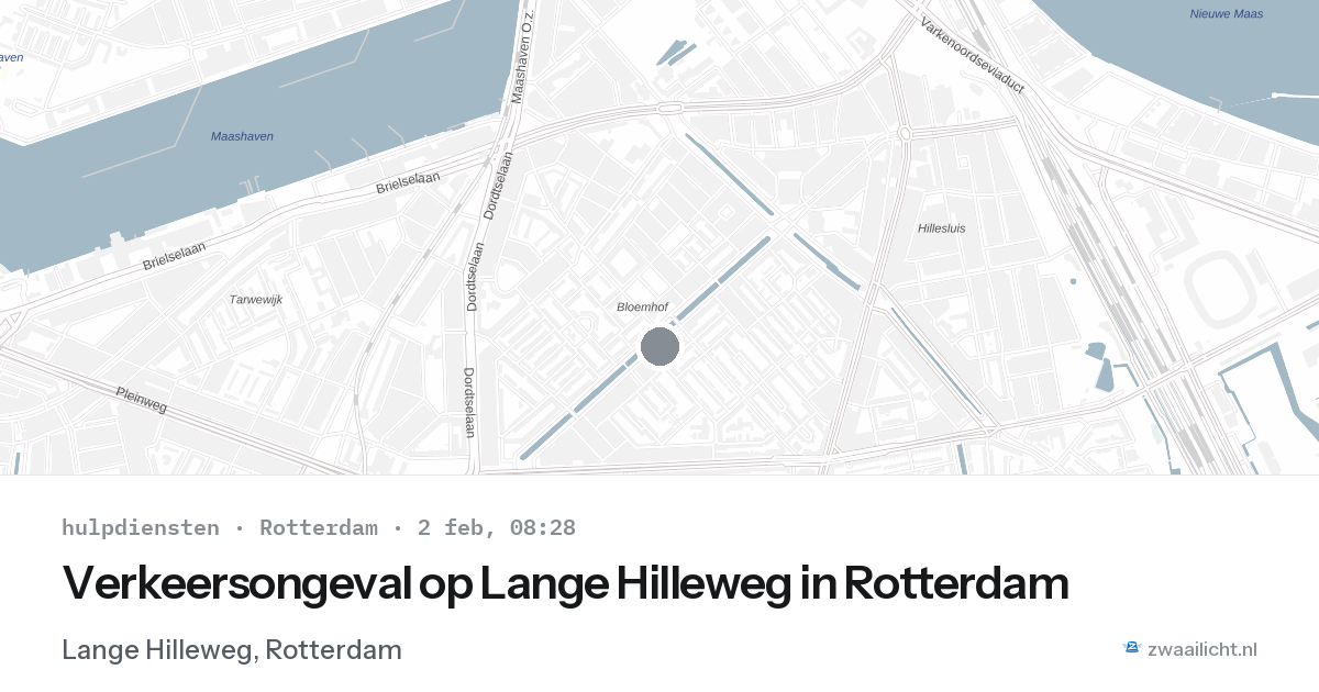 Verkeersongeval op Lange Hilleweg in Rotterdam — 2 feb 2026