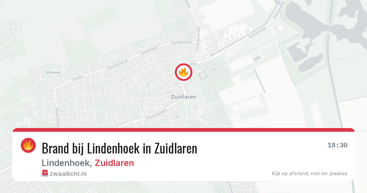 Brand bij Lindenhoek in Zuidlaren — 25 jun 2026