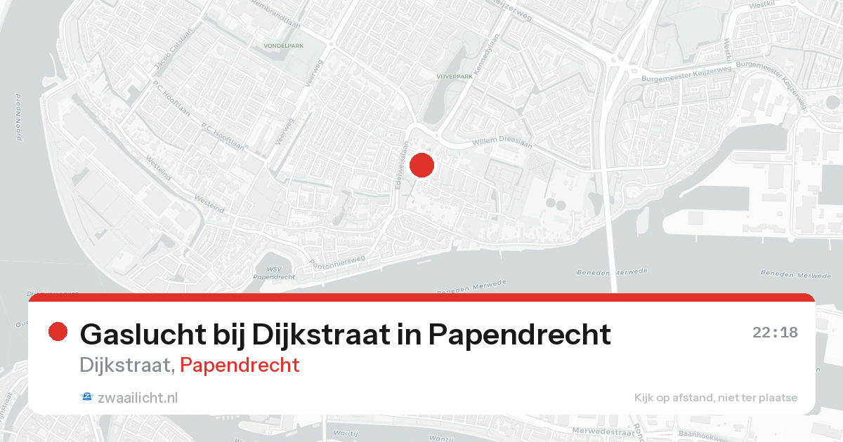 Gaslucht bij Dijkstraat in Papendrecht — 6 apr 2026