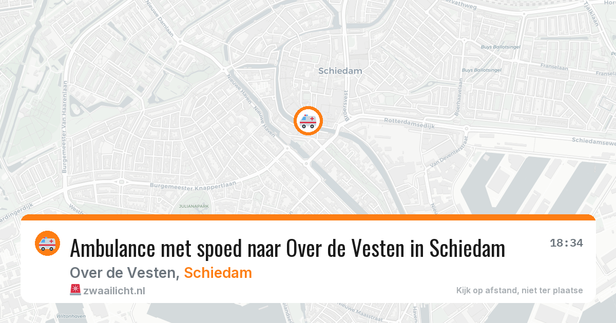 Ambulance met spoed naar Over de Vesten in Schiedam — 26 mei 2026