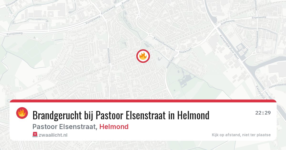 Brandgerucht bij Pastoor Elsenstraat in Helmond — 7 mei 2026