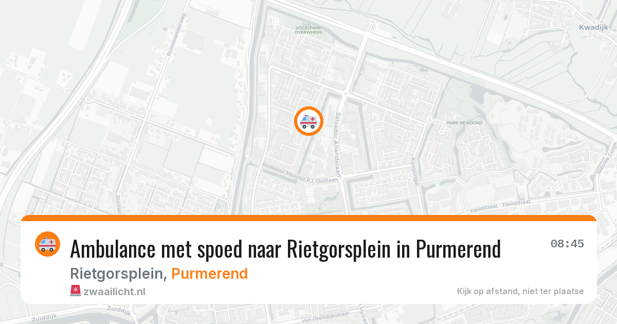 Ambulance met spoed naar Rietgorsplein in Purmerend — 25 mrt 2026