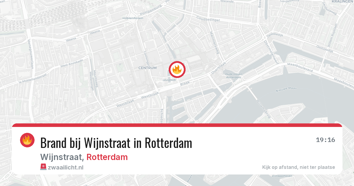 Brand bij Wijnstraat in Rotterdam — 6 apr 2026