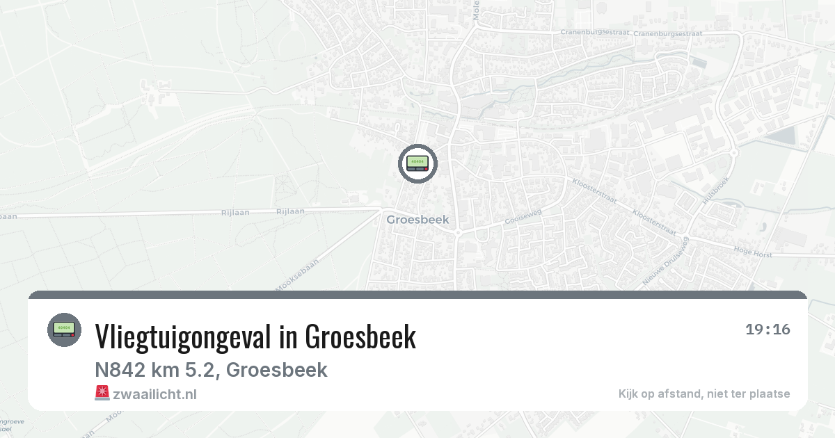 Vliegtuigongeval in Groesbeek — 1 jul 2026