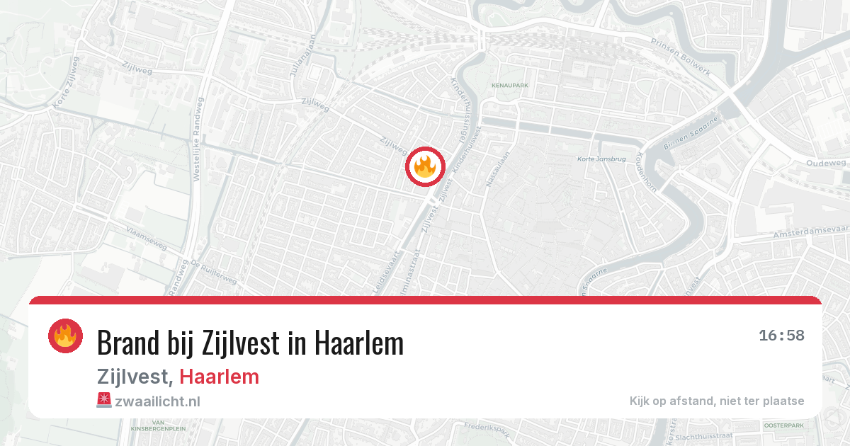 Brand bij Zijlvest in Haarlem — 27 jul 2026