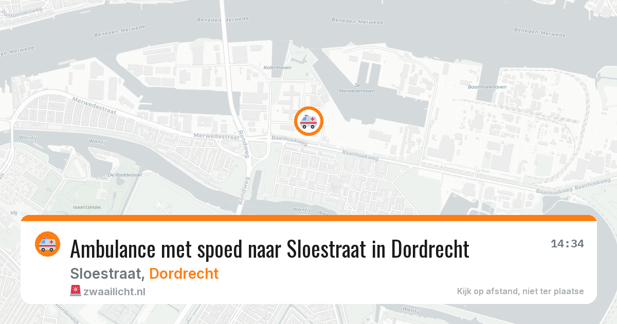 Ambulance met spoed naar Sloestraat in Dordrecht — 12 feb 2026