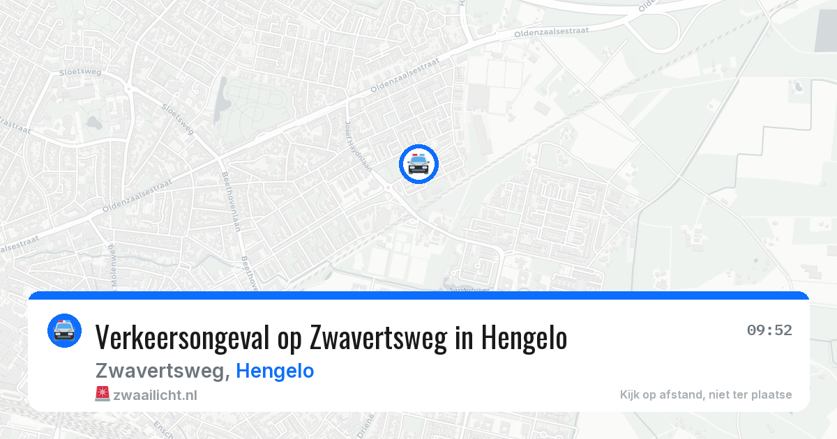 Verkeersongeval op Zwavertsweg in Hengelo — 22 jan 2026