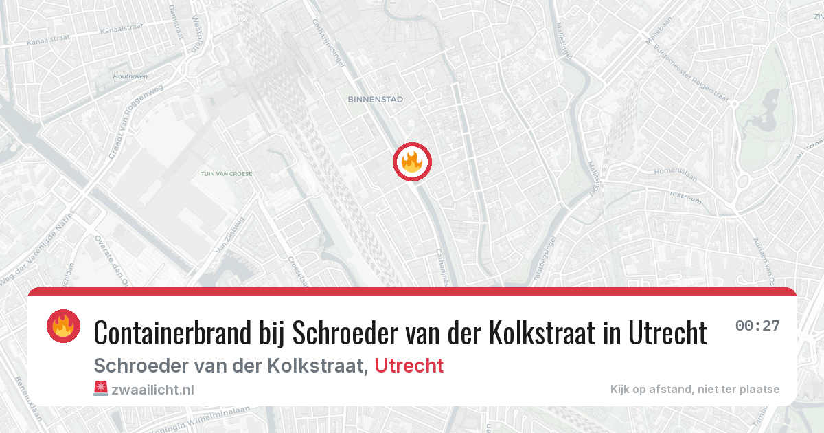Containerbrand bij Schroeder van der Kolkstraat in Utrecht — 5 feb 2026