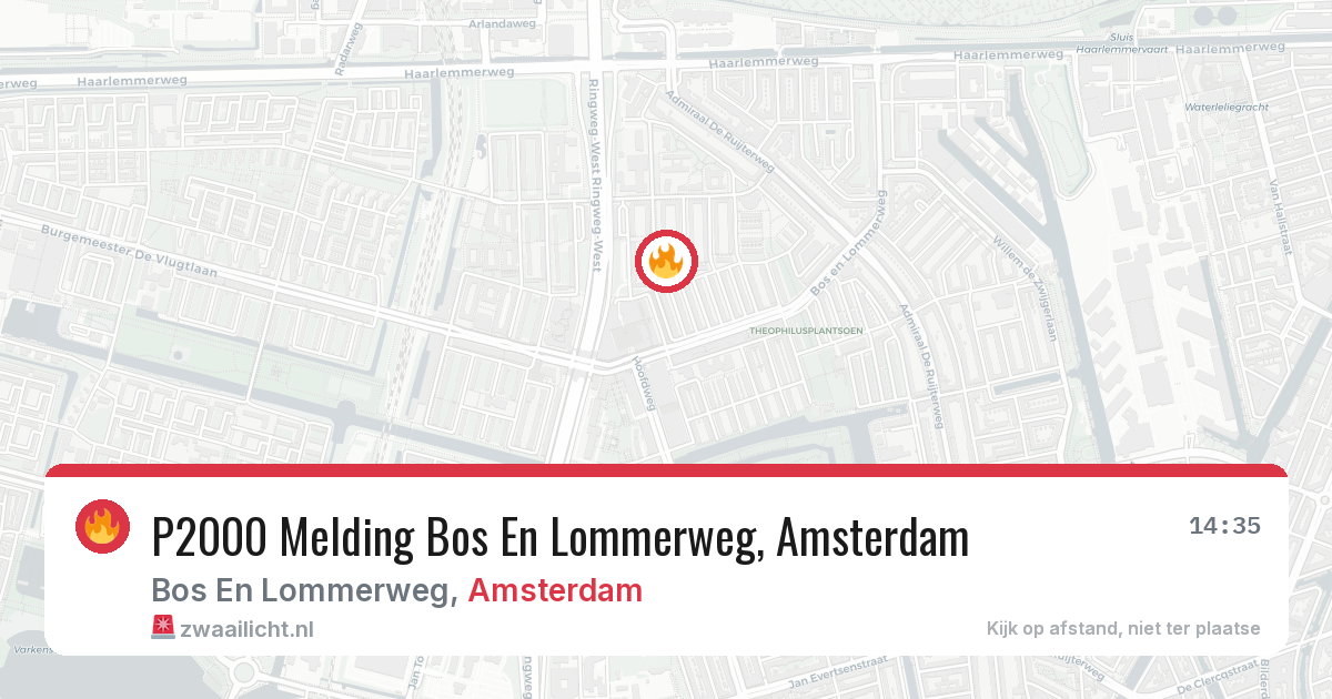P2000 Melding Bos En Lommerweg, Amsterdam — 8 feb 2026