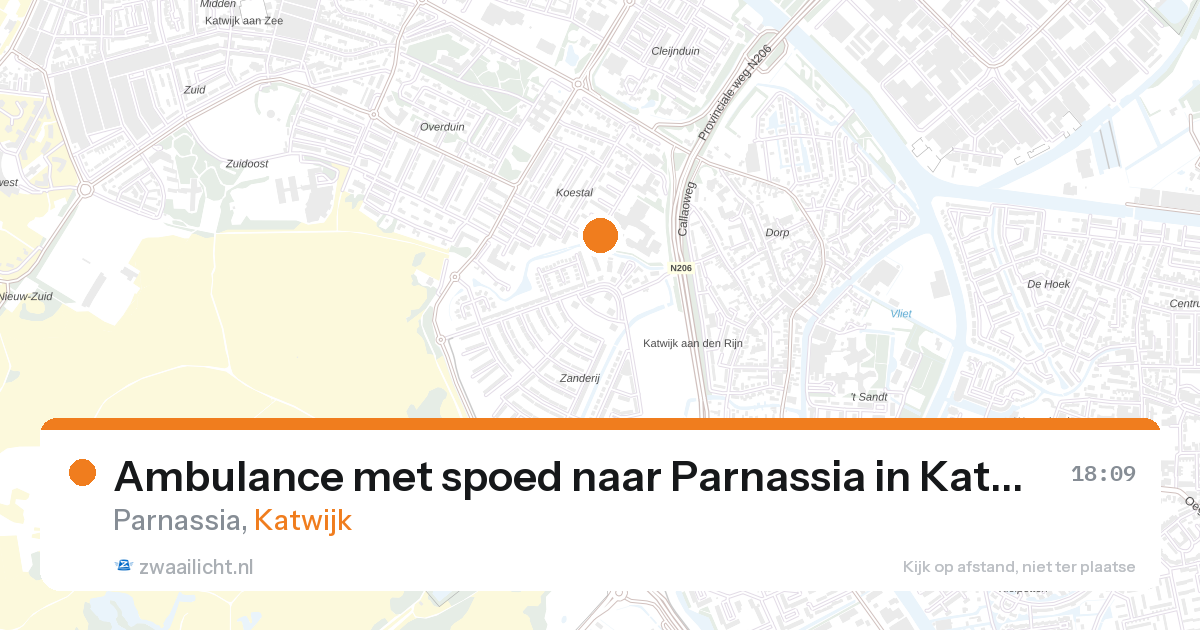 Ambulance met spoed naar Parnassia in Katwijk — 18 apr 2026
