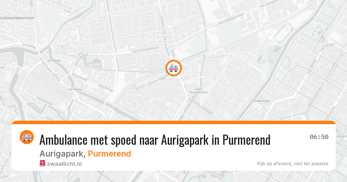 Ambulance met spoed naar Aurigapark in Purmerend — 14 jul 2026