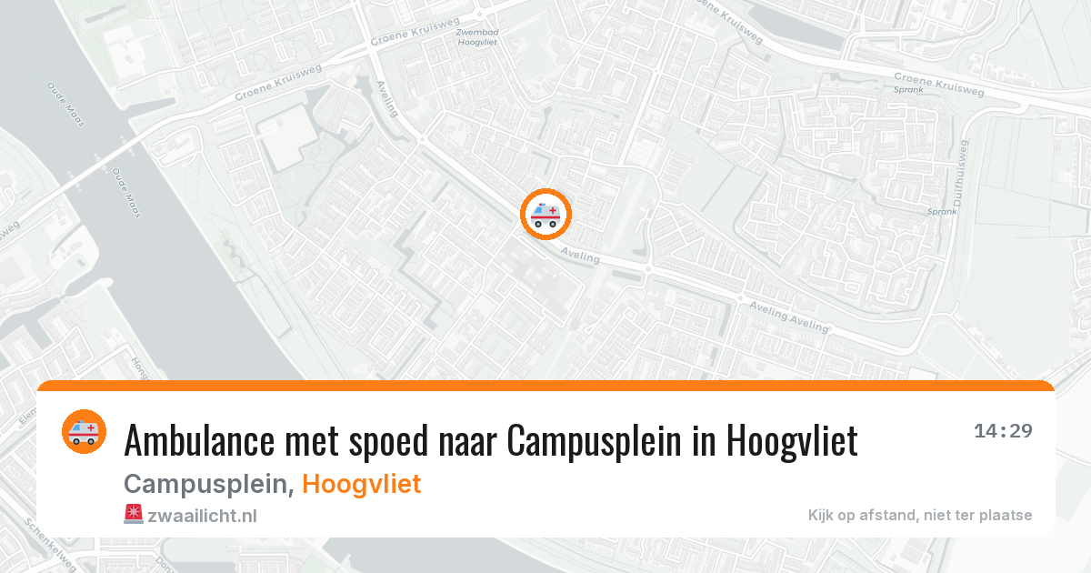 Ambulance met spoed naar Campusplein in Hoogvliet — 23 apr 2026