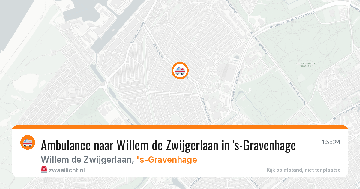 Ambulance naar Willem de Zwijgerlaan in 's-Gravenhage — 7 aug 2026