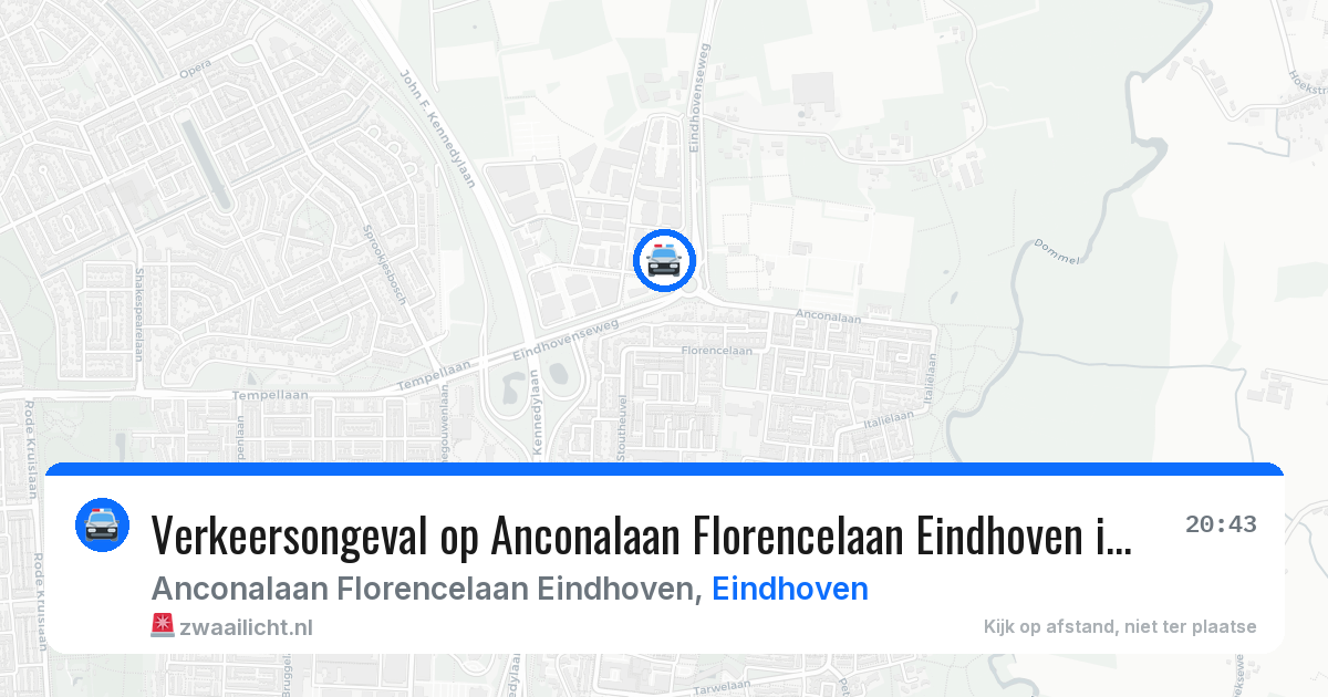 Verkeersongeval op Anconalaan Florencelaan Eindhoven in Eindhoven — 8 jun 2026