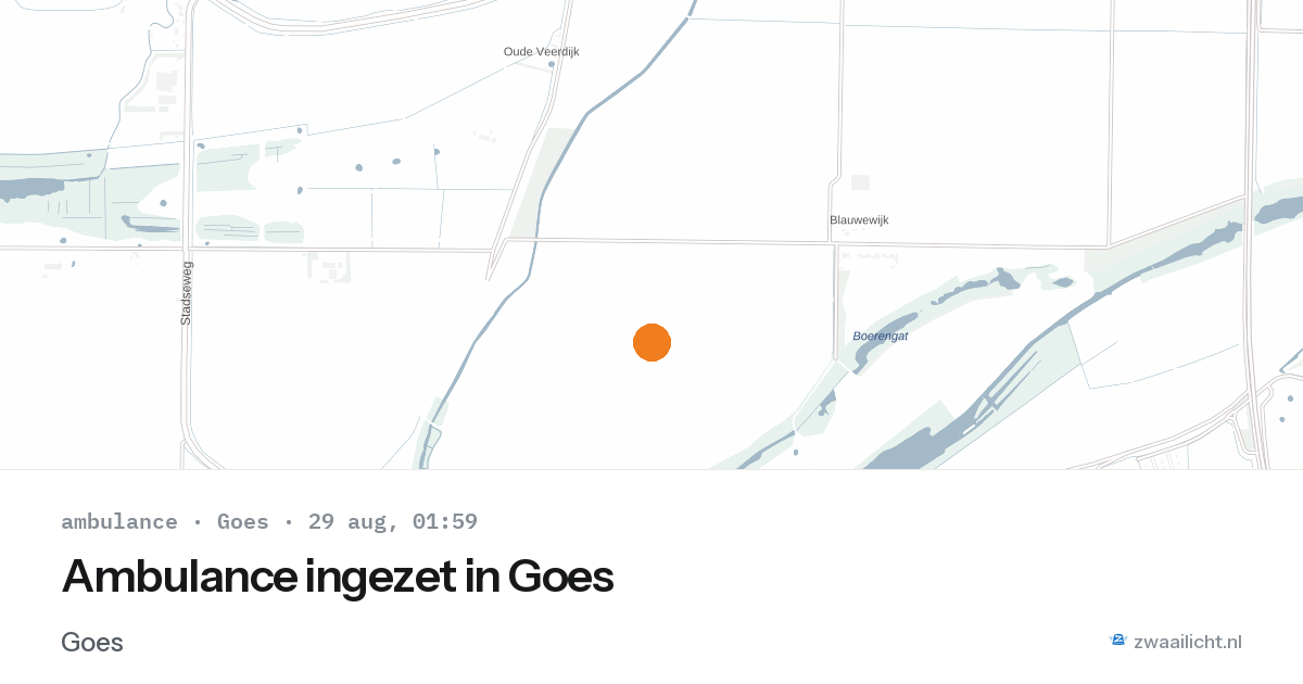 Ambulance ingezet in Goes — 28 aug 2026