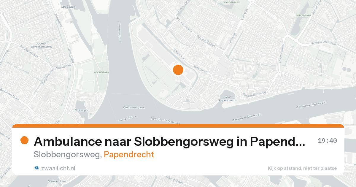 Ambulance naar Slobbengorsweg in Papendrecht — 18 aug 2026