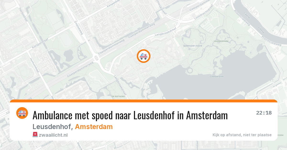 Ambulance met spoed naar Leusdenhof in Amsterdam — 19 mei 2026