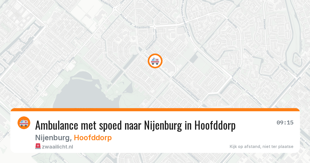 Ambulance met spoed naar Nijenburg in Hoofddorp — 19 apr 2026