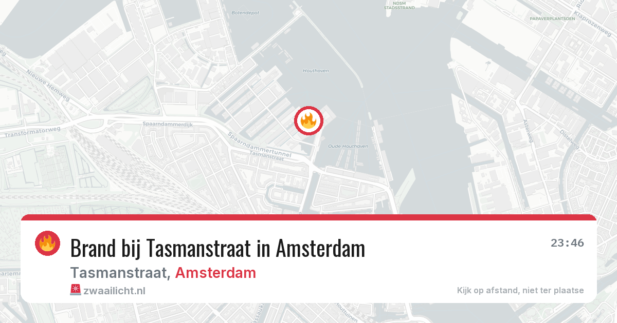Brand bij Tasmanstraat in Amsterdam — 1 jul 2026