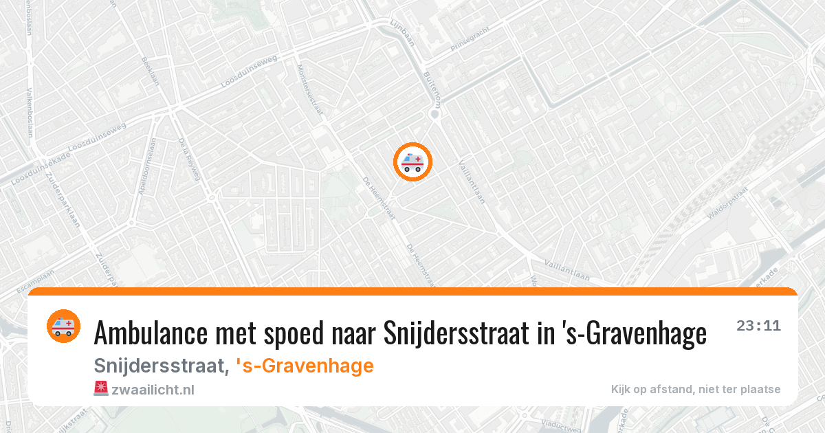 Ambulance met spoed naar Snijdersstraat in 's-Gravenhage — 14 mei 2026